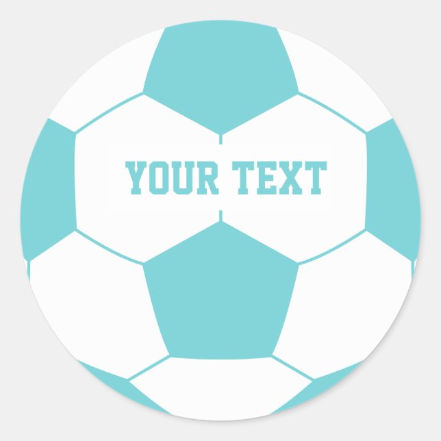 Adesivo Esfera de Futebol de Texto Personalizado (Frente)