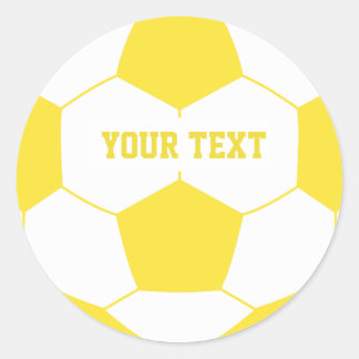 Adesivo Esfera de Futebol de Texto Personalizado