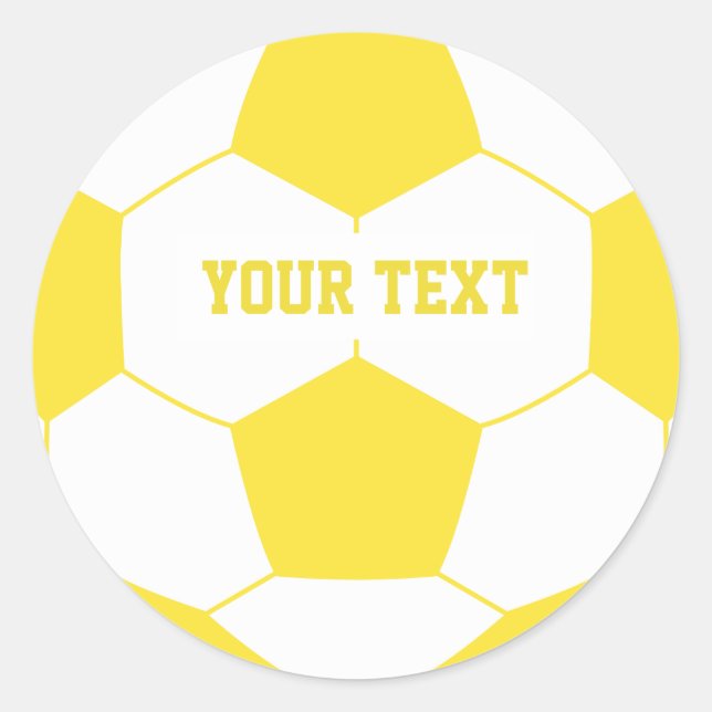 Adesivo Esfera de Futebol de Texto Personalizado (Frente)