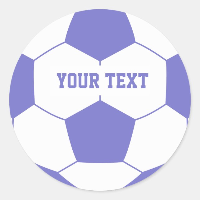 Adesivo Esfera de Futebol de Texto Personalizado (Frente)