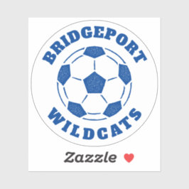 Adesivo Esfera de futebol: nome azul