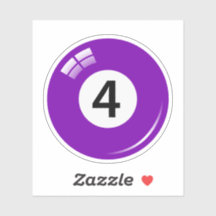 Esfera de piscina/bilhar número quatro (4) roxa