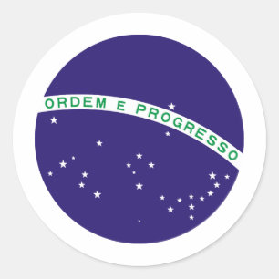 Adesivo Esfera do centro da bandeira de Brasil