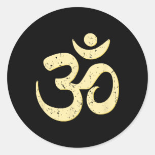 Adesivo Esfera Rica Símbolo Om Omkar Aum Espiritual Yoga M