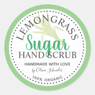 Adesivo Esfoliante de Açúcar com Capim-Limão Personalizado
