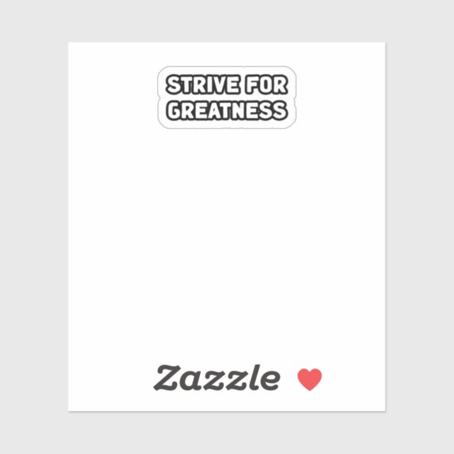 Adesivo Esforçar-Se Por Uma Excelente Excelência Aspiração (Folha)