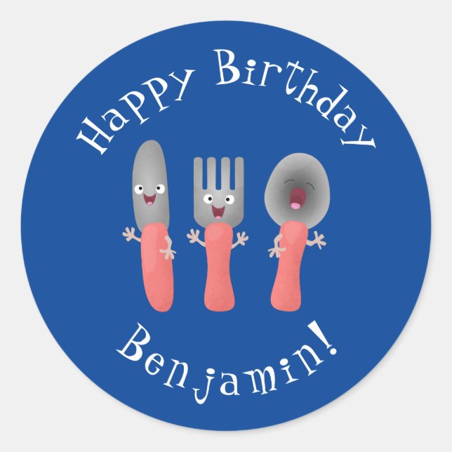 Adesivo Esforço de faca e talheres de colher (Frente)