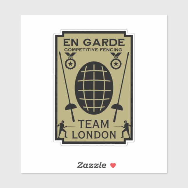 Adesivo Esgrima de Espada Competitiva (Folha)