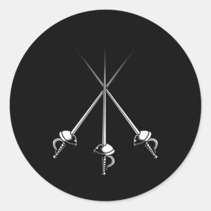 Adesivo Esgrima Esportiva Espeta Fencer Lutando Contra Esg