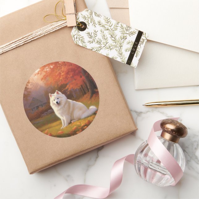 Adesivo Eskimo Americano nas Folhas do outono inspira-se (Presentear)