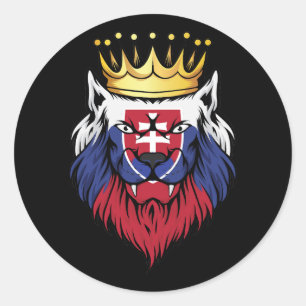 Adesivo Eslováquia Lion King Flag