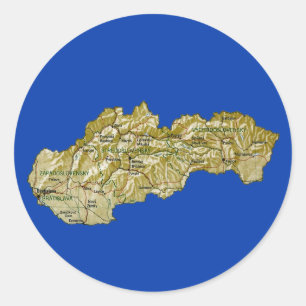Adesivo Eslováquia Map Sticker