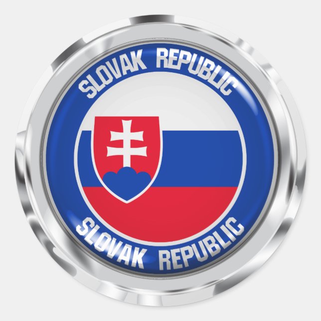 Adesivo Eslováquia Round Emblem (Frente)