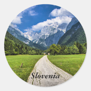 Adesivo Eslovênia, fotografia cênica com Alpes