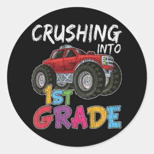Adesivo Esmagando No Primeiro Grau Professor Kid Truck