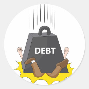 Adesivo Esmagando o batente dos desenhos animados do