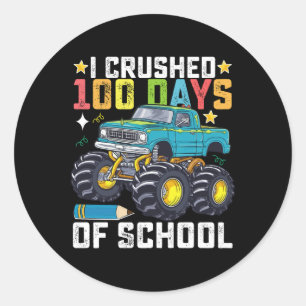 Adesivo Esmagei 100 Dias De Caminhão De Monstro Escolar