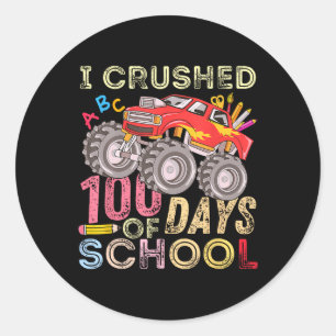 Adesivo Esmagei 100 Dias De Caminhão Monstro Da Escola 100