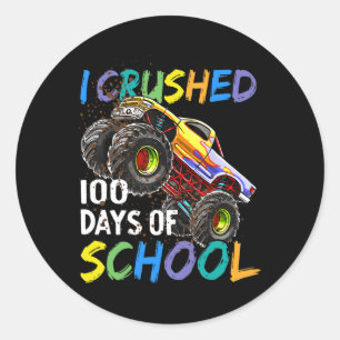 Adesivo Esmagei 100 Dias De Crianças De Caminhão De Monstr