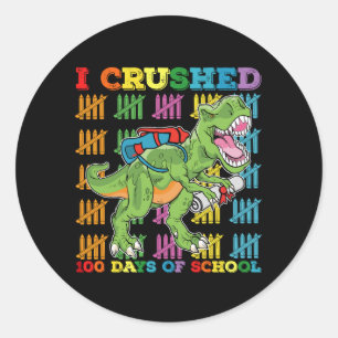 Adesivo Esmagei 100 Dias De Dinossauro Da Escola T Rex