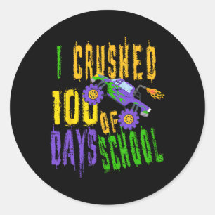 Adesivo Esmagei 100 dias de escola - Monster Truck Love