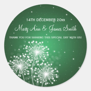 Adesivo Esmeralda elegante da faísca do verão do Tag do