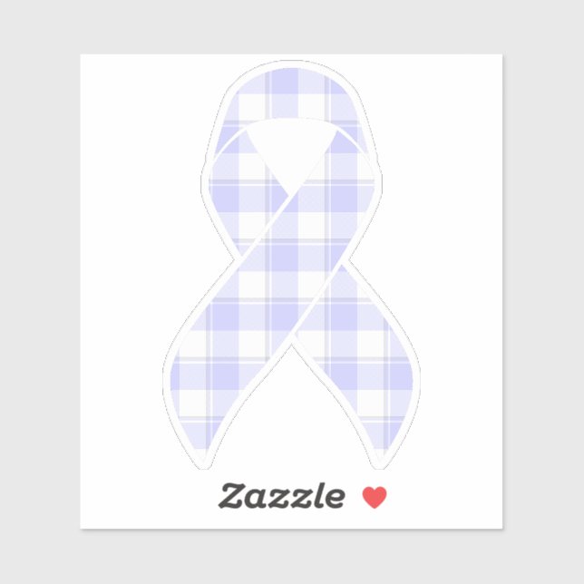 Adesivo Esophageal Cancer Awareness Plaid Periwinkle (Folha)