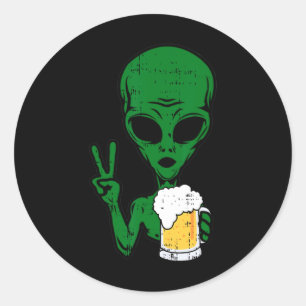 Adesivo Espaço-51 Cerveja Alienígena Sinal de Paz Hallow B