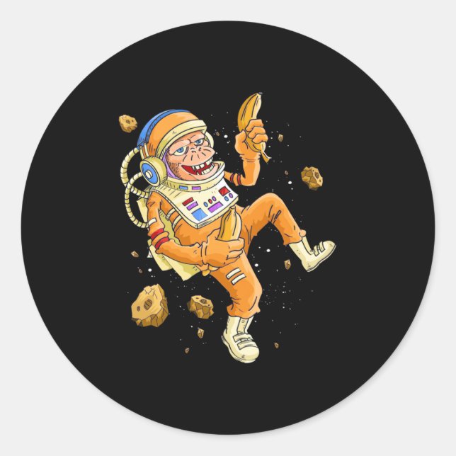 Adesivo Espaço do macaco astronauta (Frente)