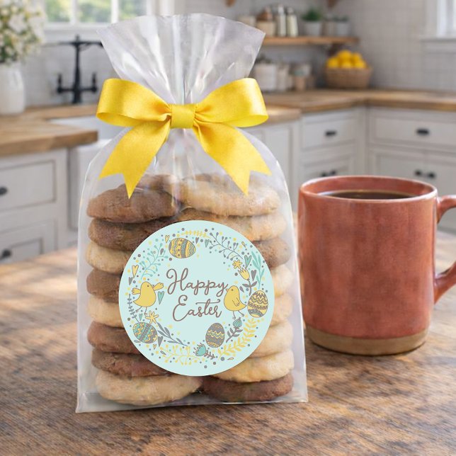 Adesivo Espada Colorida de Pintinhos Alegres Ovos e Saudaç (Criador carregado)