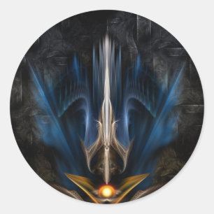 Adesivo Espada de Arte Fractal Leve