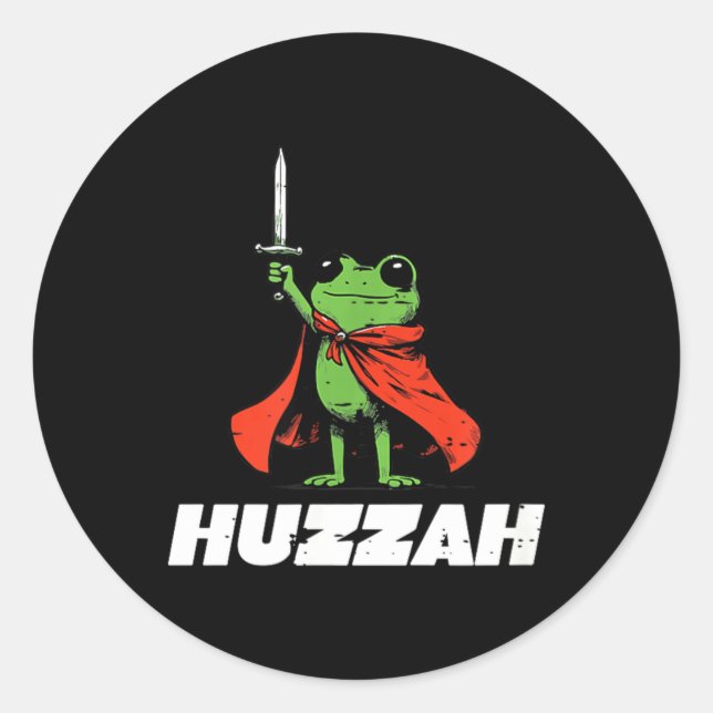 Adesivo Espada de Cavaleiro Sapo Huzzah Medieval Meme Dive (Frente)