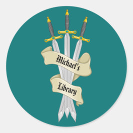 Adesivo Espada Média da Biblioteca de