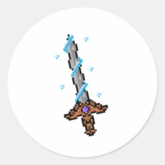 Adesivo Espada Retro Pixel (Frente)