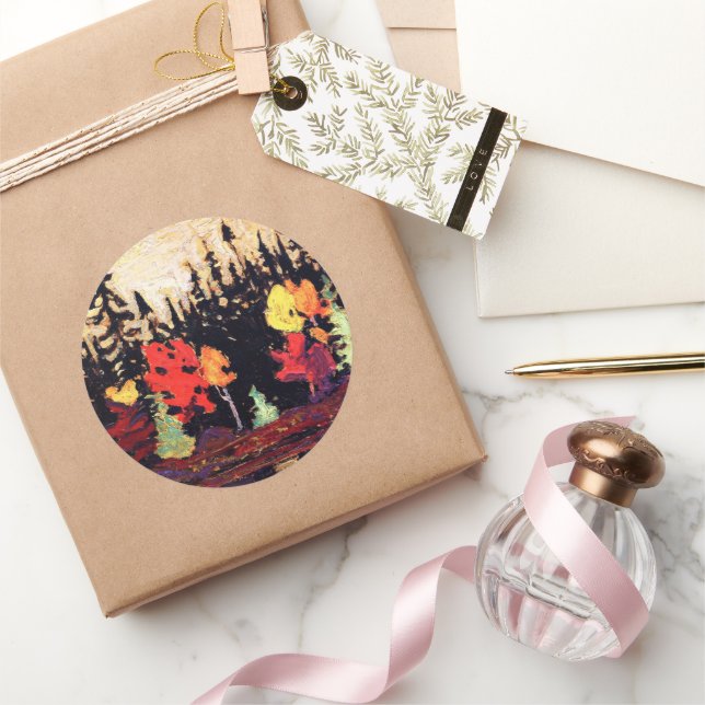 Adesivo Espadilha negra e maple, arte fina, (Presentear)