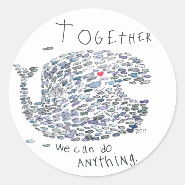 Adesivo espalhar a baleia (Frente)