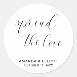 Adesivo Espalhar o casamento simples preto e branco com am