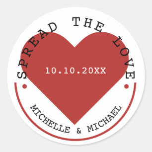 Adesivo Espalhe O Favor Do Casamento Do Amor Jelly