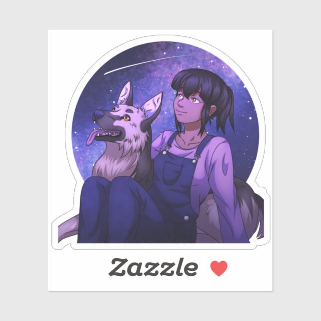 Adesivo Espancada com Cão (Folha)