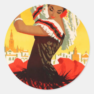 Adesivo Espanha 1959 Seville April Fair Poster