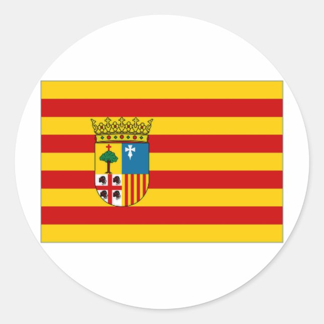 Adesivo Espanha Aragon Flag (Frente)