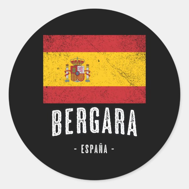 Adesivo Espanha Bergara Es Flag Bandera Ropa (Frente)