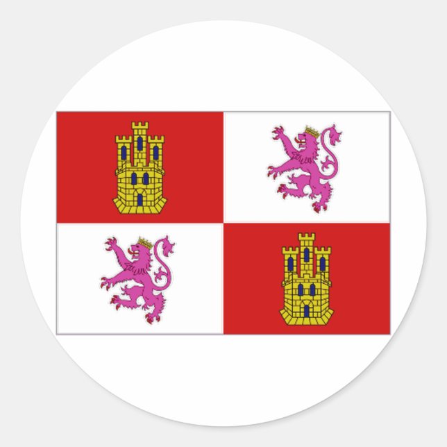 Adesivo Espanha Castilla Leon Flag (Frente)