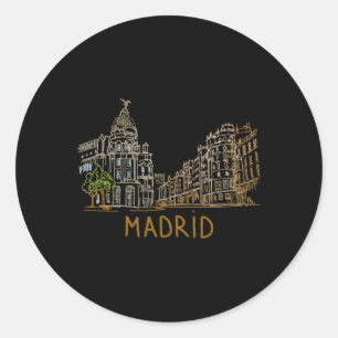 Adesivo Espanha de Madrid Desenhada