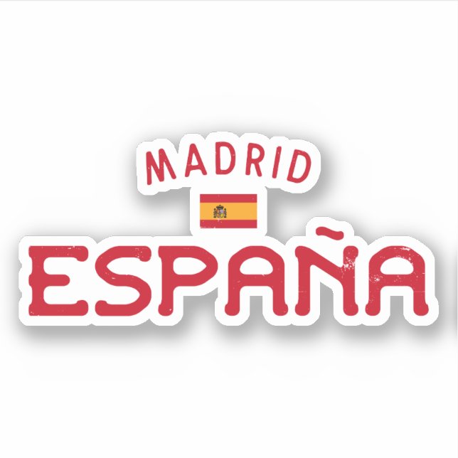 Adesivo Espanha de Madrid em dificuldades (Espanha) (Frente)