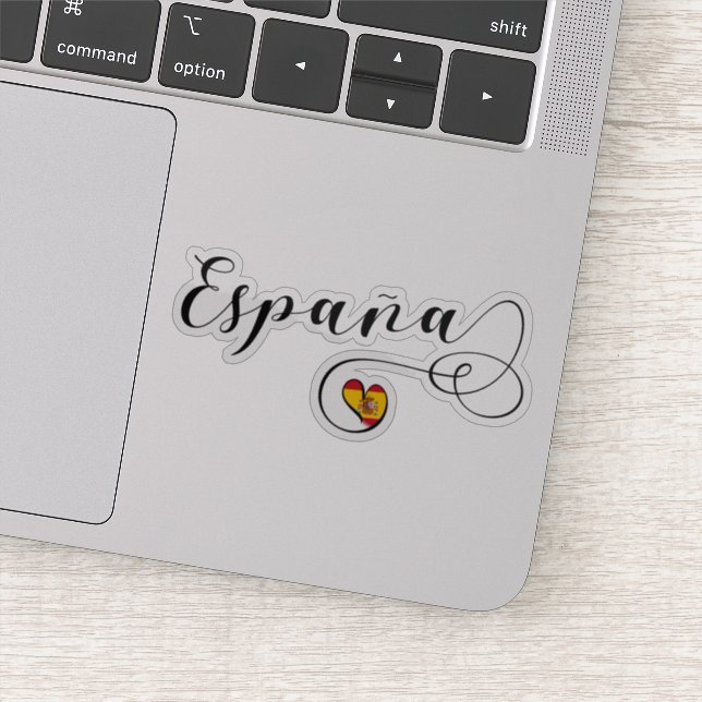 Adesivo Espanha, España Heart Flag (Detalhe)