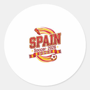 Adesivo Espanha Futebol 2026 Futebol Negrito País Tipograf