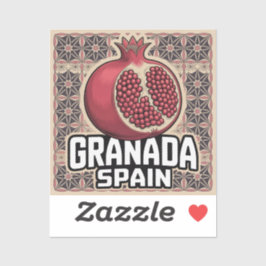 Adesivo Espanha Granada Pomegranate Sticker