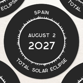 Adesivo Espanha Total de Eclipse Solar 2027