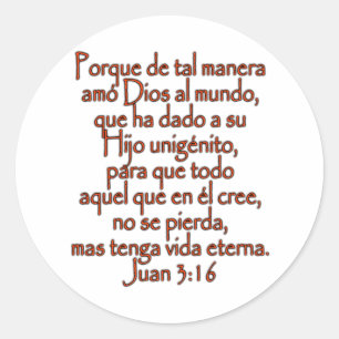 Adesivo Espanhol do 3:16 de John